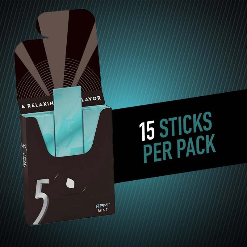 5 Gum RPM Mint Sugarfree Chewing Gum, Single Pack