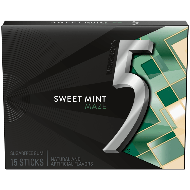 5 Gum Sweet Mint Sugarfree Chewing Gum, Single Pack